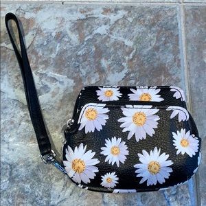 Black Floral Coin Purse